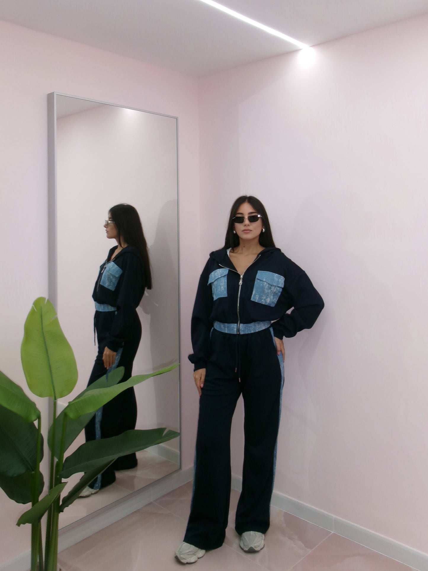 COORDINATO IN TUTA DENIM POCKET