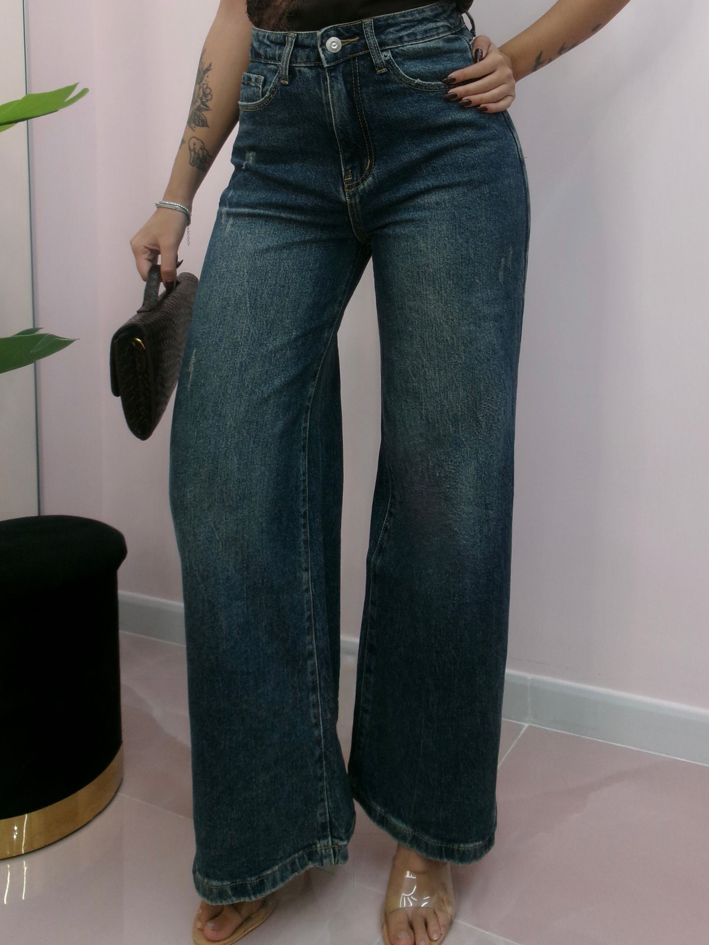 DENIM WIDE LEG BLUE