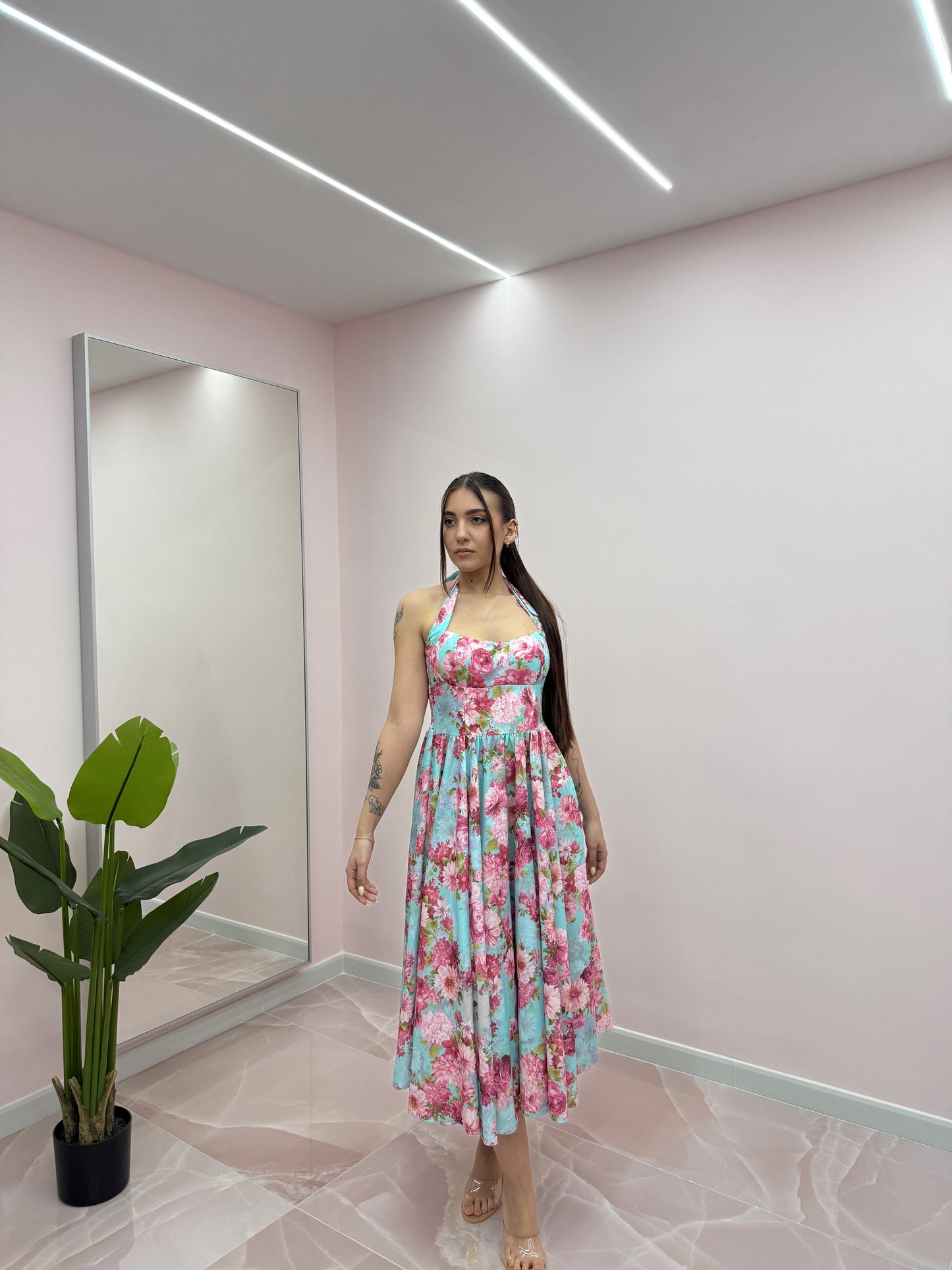 DRESS FLOWER PINK