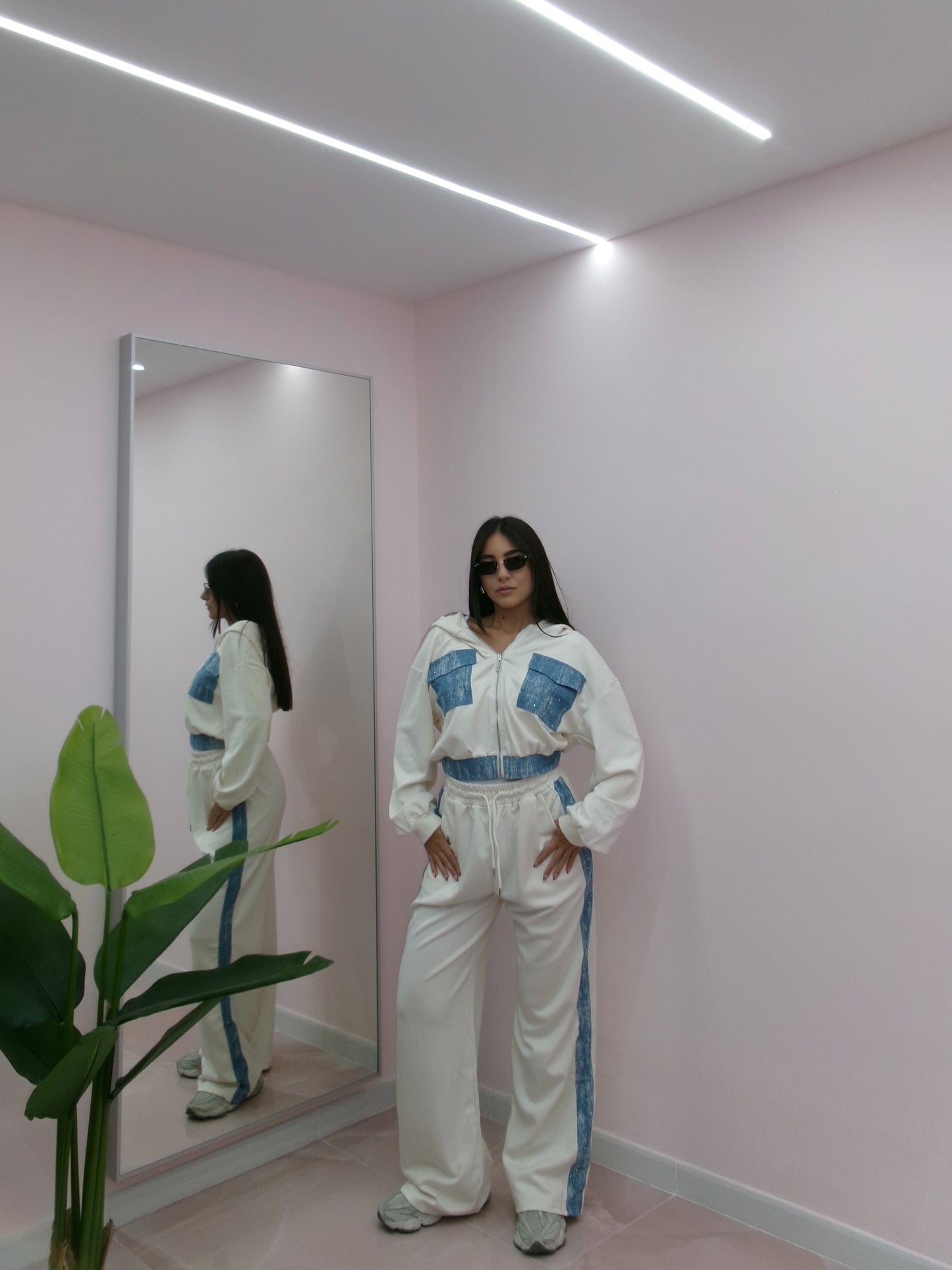 COORDINATO IN TUTA DENIM POCKET
