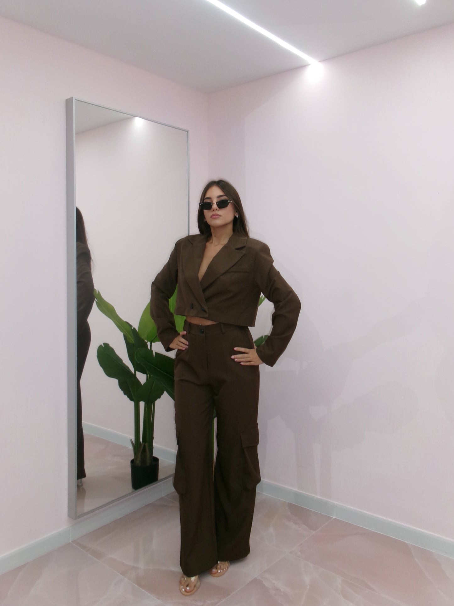 COORDINATO CARGO MARRONE
