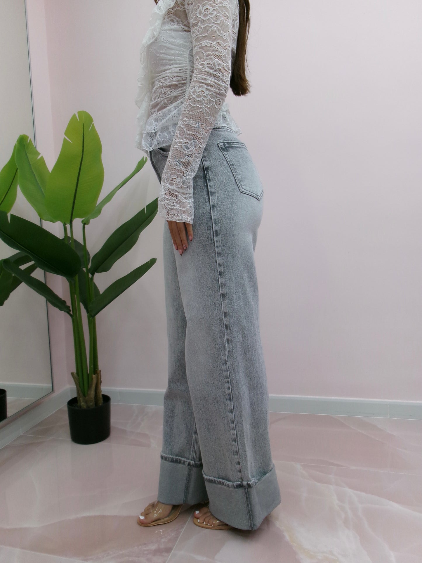 DENIM ICE CON PIEGONI
