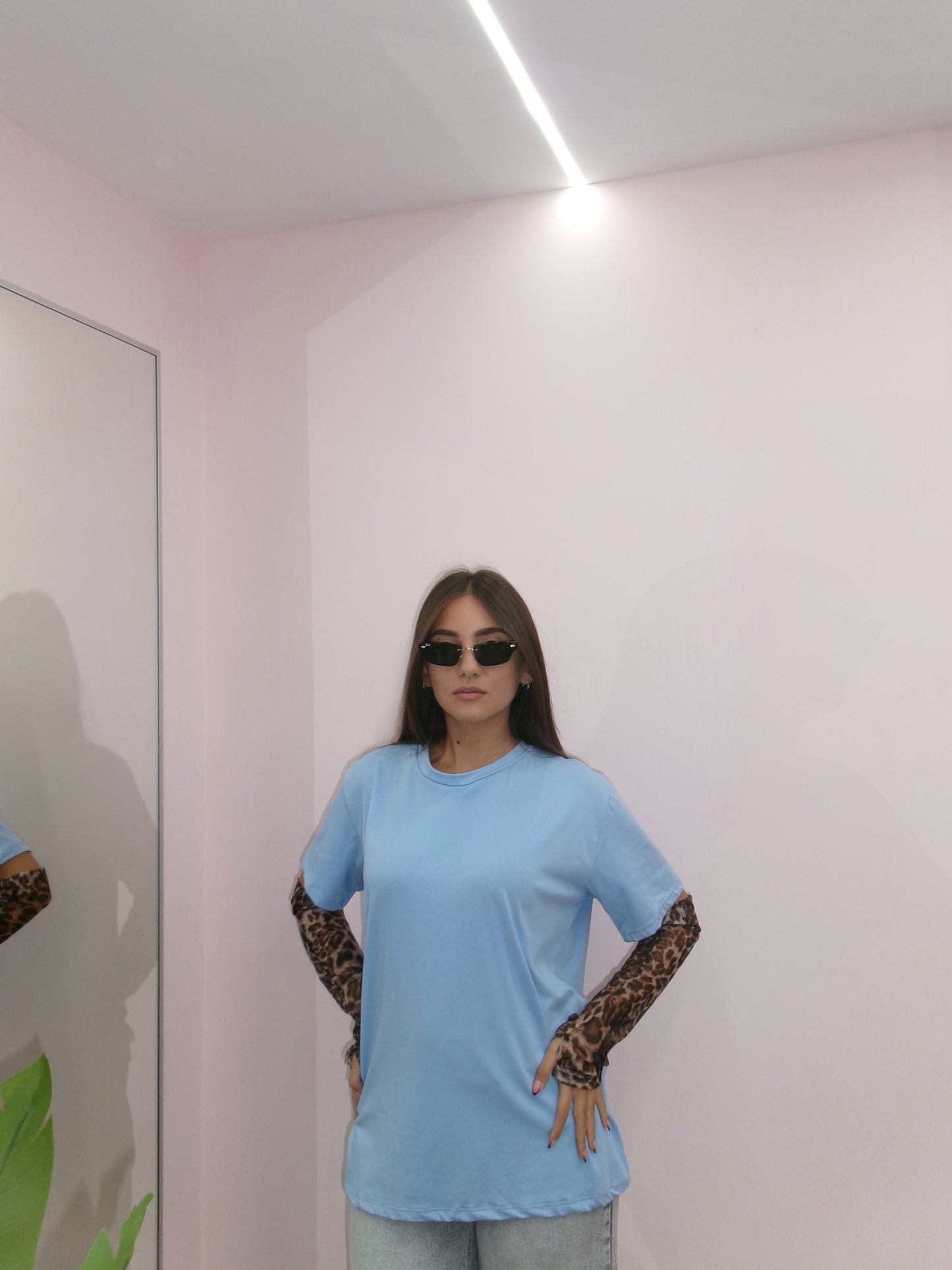 MAGLIA MANICOTTI LEOPARD