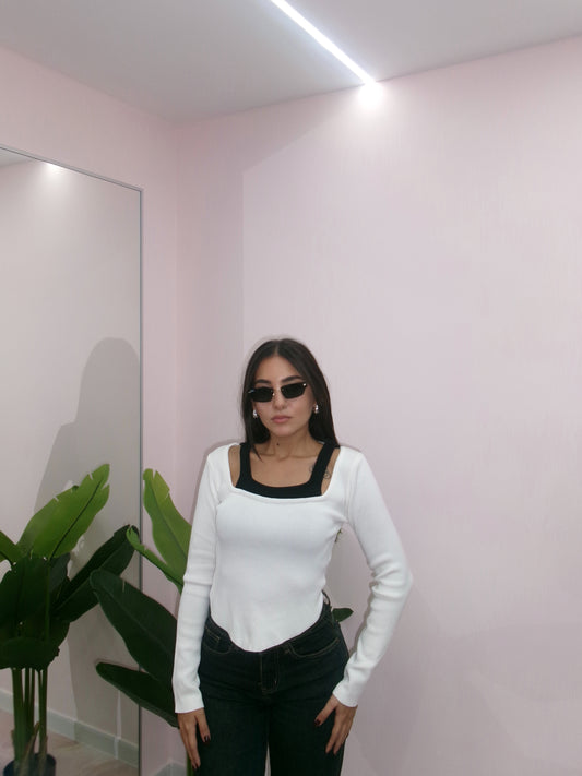 MAGLIA DOUBLE BIANCA