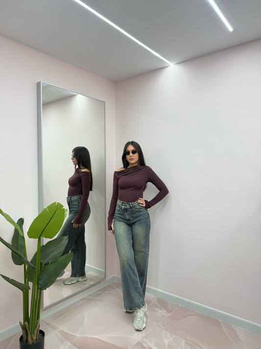 DENIM SABBIA ASIMMETRICO