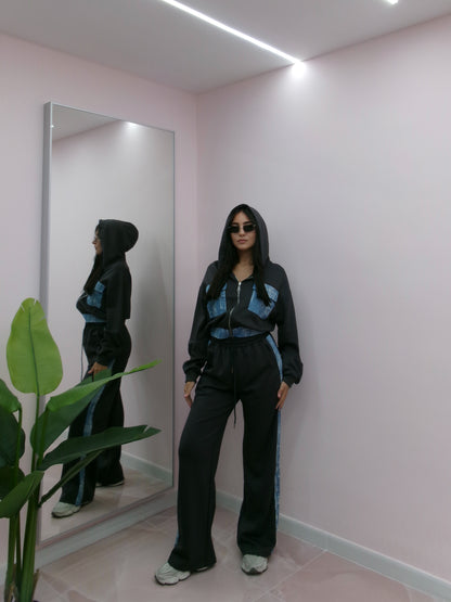 COORDINATO IN TUTA DENIM POCKET