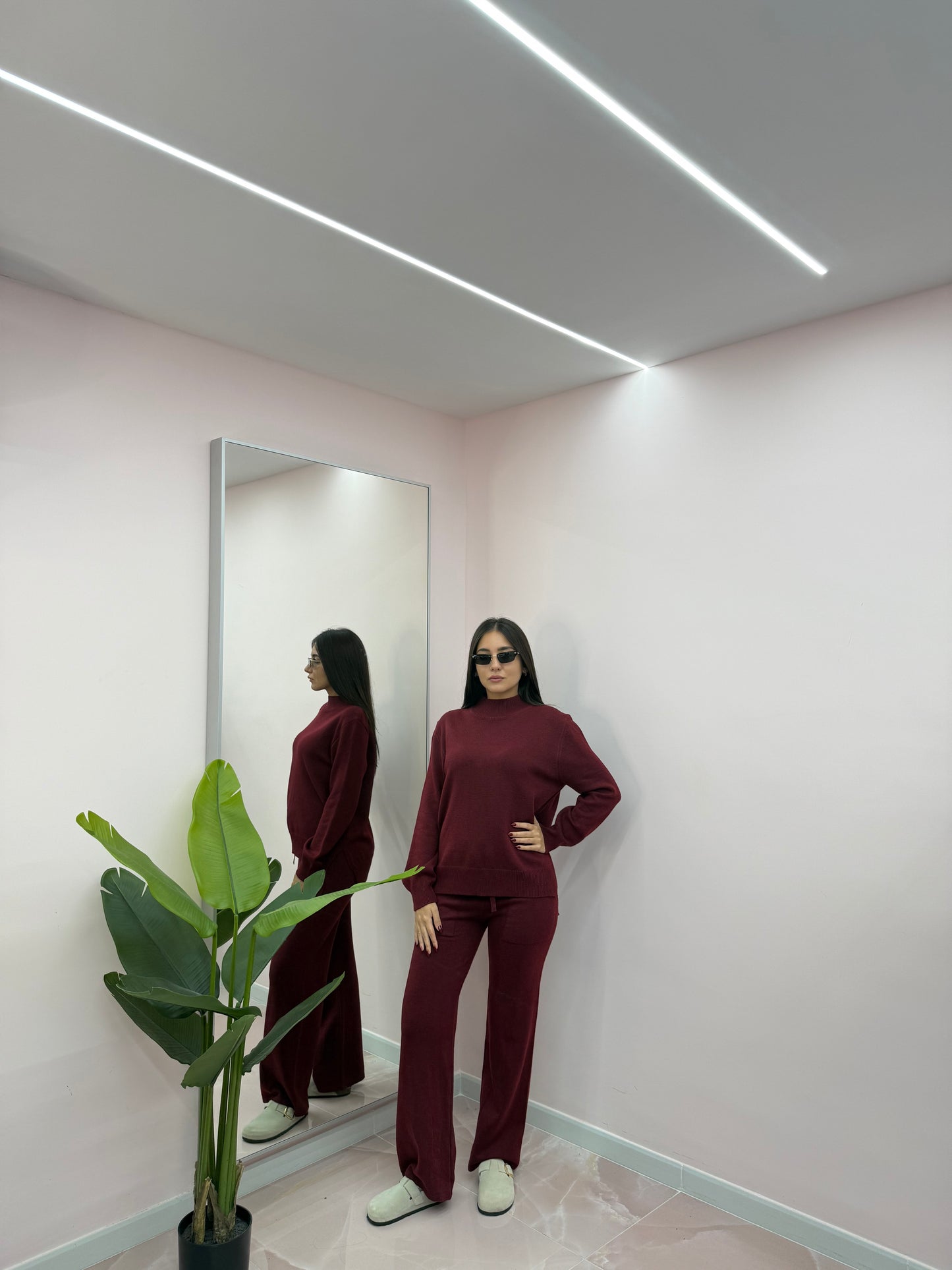 COORDINATO IN LANA RASATA