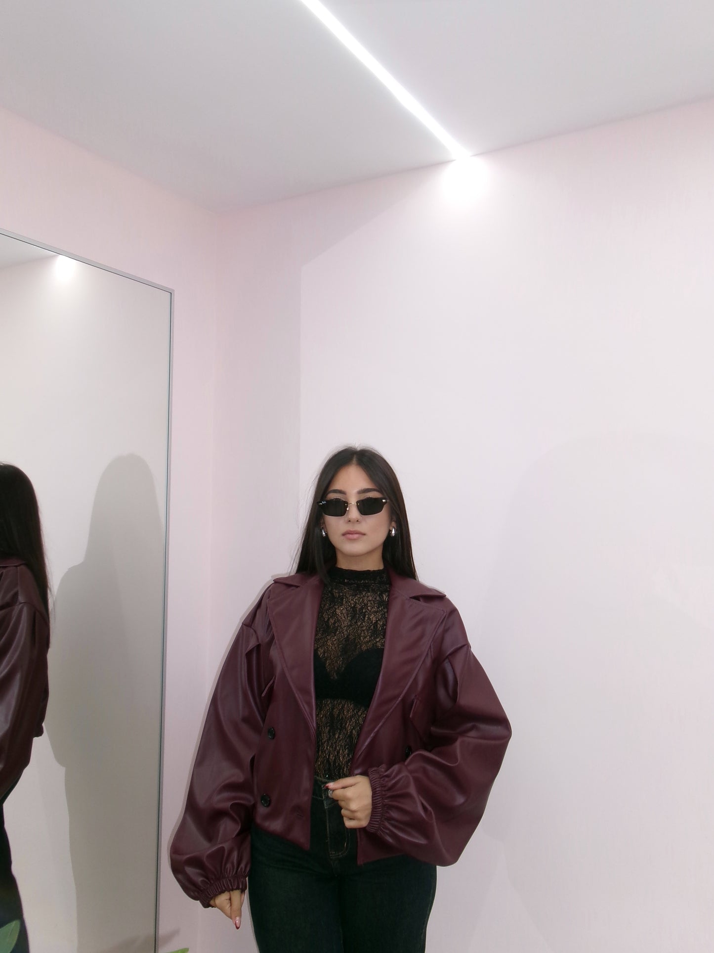 BOMBER IN ECOPELLE BORDEAUX