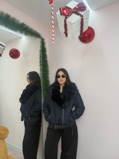GIUBBOTTO DENIM FUR