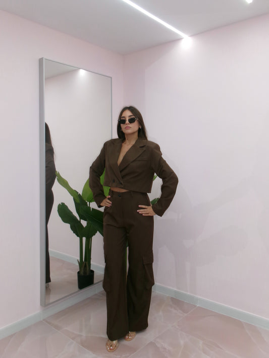 COORDINATO CARGO MARRONE