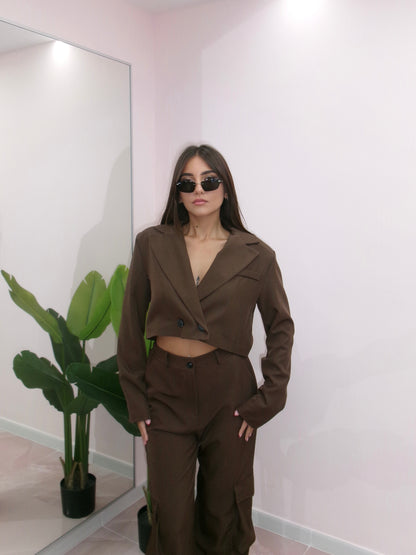 COORDINATO CARGO MARRONE