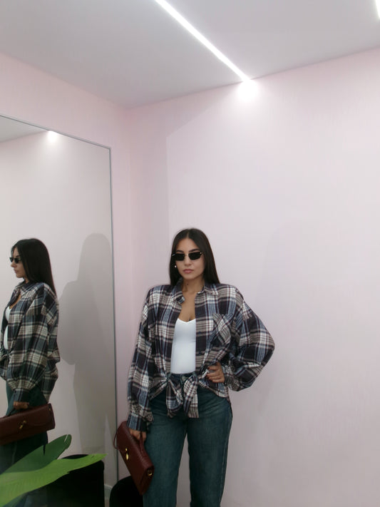 CAMICIA QUADRI BLU